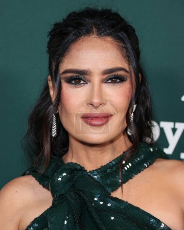 Photo for Salma Hayek Pinault arrives at the 2023 Baby2Baby Gala Presented By Paul Mitchell held at the Pacific Design Center on November 11, 2023 in West Hollywood, Los Angeles, California, United States. - Royalty Free Image