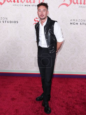 Photo for Irish actor Barry Keoghan wearing Givenchy arrives at the Los Angeles Premiere Of Amazon MGM Studios' 'Saltburn' held at The Theatre at Ace Hotel on November 14, 2023 in Los Angeles, California, United States. - Royalty Free Image