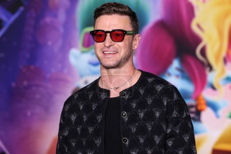 Photo for Justin Timberlake arrives at the Los Angeles Special Screening Of DreamWorks Animation And Universal Pictures' 'Trolls Band Together' held at TCL Chinese Theatre IMAX on November 15, 2023 in Hollywood, Los Angeles, California, United States - Royalty Free Image