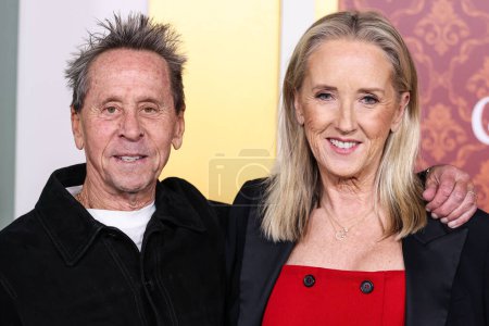 Photo for Brian Grazer and Jennifer Salke arrive at the World Premiere Of Amazon Prime Video's 'Candy Cane Lane' held at the Regency Village Theatre on November 28, 2023 in Westwood, Los Angeles, California, United States. - Royalty Free Image