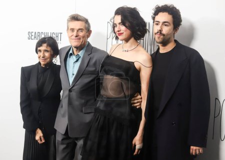 Photo for Kathryn Hunter, Willem Dafoe, Margaret Qualley and Ramy Youssef arrive at the New York Premiere Of Searchlight Pictures' 'Poor Things' held at the DGA New York Theater on December 6, 2023 in Manhattan, New York City, New York, United States. - Royalty Free Image