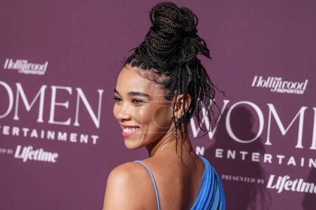 Photo for American actress and singer Alexandra Shipp wearing Christopher Esber arrives at The Hollywood Reporter's Women In Entertainment Gala 2023 presented by Lifetime held at The Beverly Hills Hotel on December 7, 2023 in Beverly Hills, Los Angeles, USA - Royalty Free Image