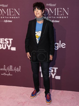 Photo for American songwriter Diane Warren arrives at The Hollywood Reporter's Women In Entertainment Gala 2023 presented by Lifetime held at The Beverly Hills Hotel on December 7, 2023 in Beverly Hills, Los Angeles, California, United States. - Royalty Free Image