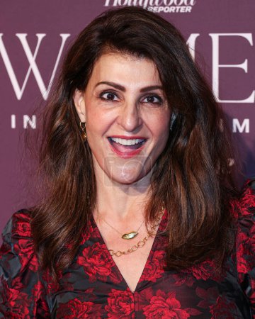 Photo for Canadian actress and screenwriter Nia Vardalos arrives at The Hollywood Reporter's Women In Entertainment Gala 2023 presented by Lifetime held at The Beverly Hills Hotel on December 7, 2023 in Beverly Hills, Los Angeles, California, United States. - Royalty Free Image