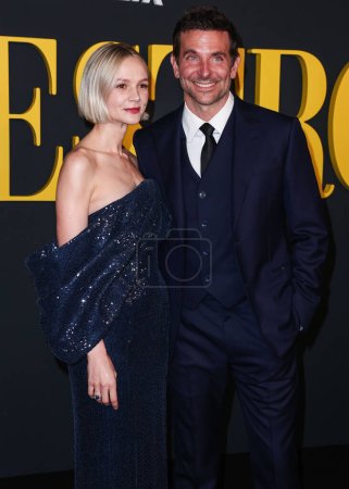 Photo for Carey Mulligan , American actor and filmmaker Bradley Cooper at 'Maestro' held at the Academy Museum of Motion Pictures on December 12, 2023 in Los Angeles, California, United States. - Royalty Free Image