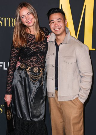 Photo for Olivia Janisch and David Ma arrive at the Los Angeles Special Screening Of Netflix's 'Maestro' held at the Academy Museum of Motion Pictures on December 12, 2023 in Los Angeles, California, United States. - Royalty Free Image