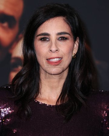 Photo for American stand-up comedian, actress and writer Sarah Silverman arrives at the Los Angeles Special Screening Of Netflix's 'Maestro' held at the Academy Museum of Motion Pictures on December 12, 2023 in Los Angeles, California, United States. - Royalty Free Image