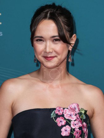 Photo for American actress London Thor arrives at the 21st Annual Unforgettable Gala Asian American Awards held at The Beverly Hilton Hotel on December 16, 2023 in Beverly Hills, Los Angeles, California, United States. - Royalty Free Image