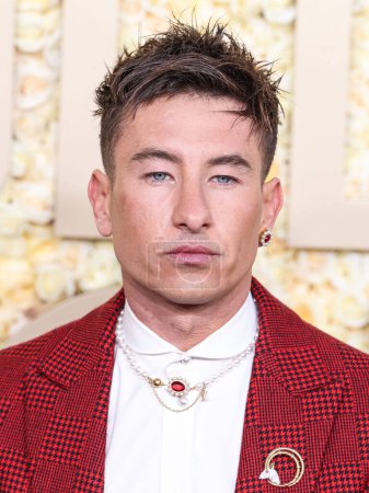 Photo for Barry Keoghan arrives at the 81st Annual Golden Globe Awards held at The Beverly Hilton Hotel on January 7, 2024 in Beverly Hills, Los Angeles, California, United States - Royalty Free Image