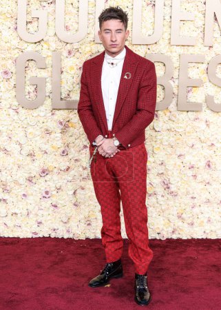 Téléchargez les photos : Barry Keoghan arrive au 81e Golden Globe Awards annuel qui se tient au Beverly Hilton Hotel le 7 janvier 2024 à Beverly Hills, Los Angeles, Californie, États-Unis - en image libre de droit