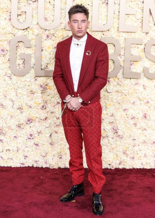 Photo for Barry Keoghan arrives at the 81st Annual Golden Globe Awards held at The Beverly Hilton Hotel on January 7, 2024 in Beverly Hills, Los Angeles, California, United States - Royalty Free Image