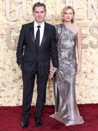 Photo for Billy Crudup and Naomi Watts arrive at the 81st Annual Golden Globe Awards held at The Beverly Hilton Hotel on January 7, 2024 in Beverly Hills, Los Angeles, California, United States - Royalty Free Image