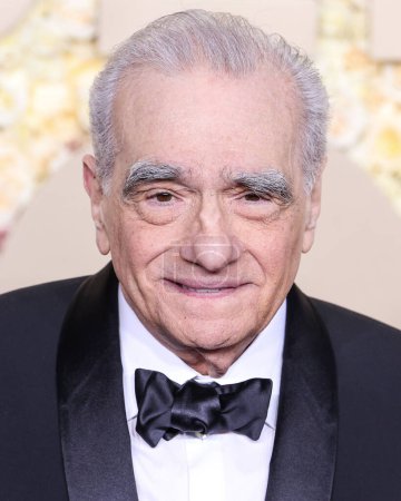 Photo for Martin Scorsese arrives at the 81st Annual Golden Globe Awards held at The Beverly Hilton Hotel on January 7, 2024 in Beverly Hills, Los Angeles, California, United States. - Royalty Free Image
