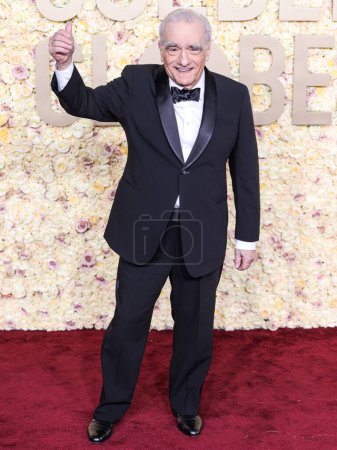 Téléchargez les photos : Martin Scorsese arrive au 81e Golden Globe Awards annuel qui se tient au Beverly Hilton Hotel le 7 janvier 2024 à Beverly Hills, Los Angeles, Californie, États-Unis. - en image libre de droit
