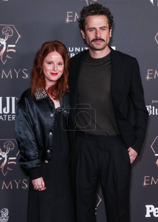 Photo for Andrea Sarubbi and Luke Kirby arrive at the Television Academy's 75th Annual Primetime Emmy Awards Performer Nominees Celebration held at the JW Marriott Los Angeles L.A. LIVE Platinum Ballroom on January 13, 2024 in Los Angeles, California, USA. - Royalty Free Image