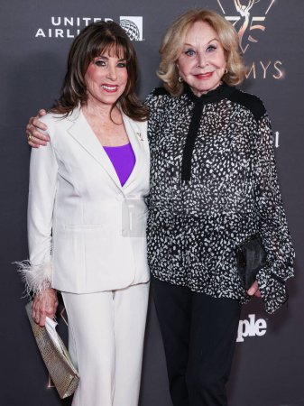Photo for Kate Linder and Michael Learned arrive at the Television Academy's 75th Annual Primetime Emmy Awards Performer Nominees Celebration held at the JW Marriott Los Angeles L.A. LIVE Platinum Ballroom on January 13, 2024 in Los Angeles, California, USA. - Royalty Free Image