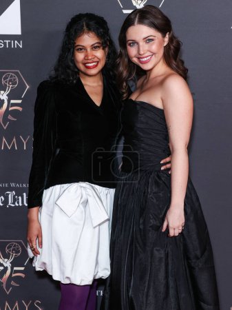 Photo for Nuha Jes Izman and Samantha Hanratty arrive at Television Academy's 75th Annual Primetime Emmy Awards Performer Nominees Celebration held at the JW Marriott Los Angeles L.A. LIVE Platinum Ballroom on January 13, 2024 in Los Angeles, California, USA. - Royalty Free Image