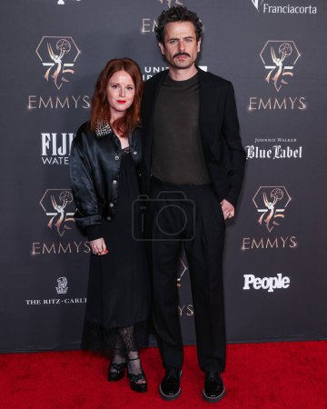 Photo for Andrea Sarubbi and Luke Kirby arrive at the Television Academy's 75th Annual Primetime Emmy Awards Performer Nominees Celebration held at the JW Marriott Los Angeles L.A. LIVE Platinum Ballroom on January 13, 2024 in Los Angeles, California, USA. - Royalty Free Image