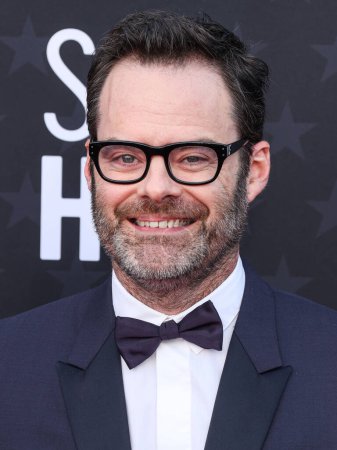 Photo for Bill Hader wearing Dior Mens and an Omega watch arrives at the 29th Annual Critics' Choice Awards held at The Barker Hangar on January 14, 2024 in Santa Monica, Los Angeles, California, United States. - Royalty Free Image