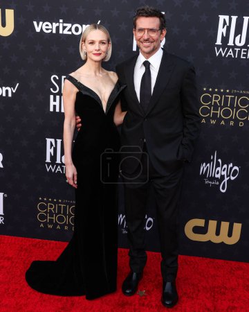 Photo for Carey Mulligan and Bradley Cooper arrive at the 29th Annual Critics' Choice Awards held at The Barker Hangar on January 14, 2024 in Santa Monica, Los Angeles, California, United States. - Royalty Free Image