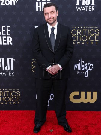 Photo for David Krumholtz arrives at the 29th Annual Critics' Choice Awards held at The Barker Hangar on January 14, 2024 in Santa Monica, Los Angeles, California, United States. - Royalty Free Image