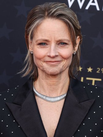 Photo for Jodie Foster arrives at the 29th Annual Critics' Choice Awards held at The Barker Hangar on January 14, 2024 in Santa Monica, Los Angeles, California, United States. - Royalty Free Image