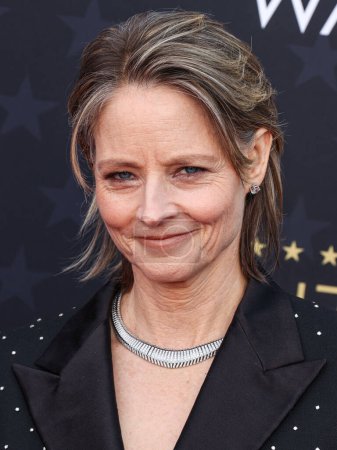 Photo for Jodie Foster arrives at the 29th Annual Critics' Choice Awards held at The Barker Hangar on January 14, 2024 in Santa Monica, Los Angeles, California, United States. - Royalty Free Image