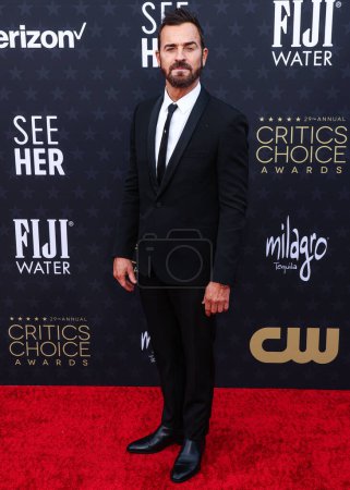 Photo for Justin Theroux arrives at the 29th Annual Critics' Choice Awards held at The Barker Hangar on January 14, 2024 in Santa Monica, Los Angeles, California, United States. - Royalty Free Image