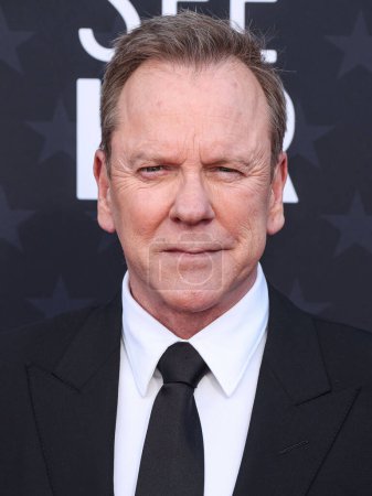 Photo for Kiefer Sutherland arrives at the 29th Annual Critics' Choice Awards held at The Barker Hangar on January 14, 2024 in Santa Monica, Los Angeles, California, United States. - Royalty Free Image