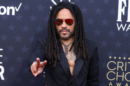 Photo for Lenny Kravitz arrives at the 29th Annual Critics' Choice Awards held at The Barker Hangar on January 14, 2024 in Santa Monica, Los Angeles, California, United States. - Royalty Free Image