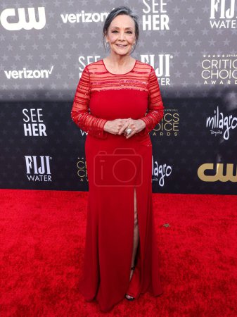 Photo for Tantoo Cardinal arrives at the 29th Annual Critics' Choice Awards held at The Barker Hangar on January 14, 2024 in Santa Monica, Los Angeles, California, United States. - Royalty Free Image