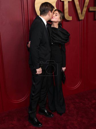 Photo for Bill Lawrence and Christa Miller arrive at Apple TV+'s 75th Annual Primetime Emmy Awards Party held at Mother Wolf on January 15, 2024 in Hollywood, Los Angeles, California, United States. - Royalty Free Image