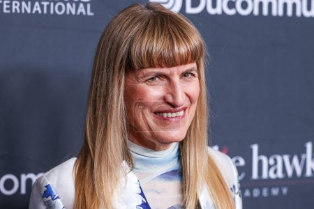 Photo for Catherine Hardwicke arrives at the 21st Annual Living Legends Of Aviation Awards held at The Beverly Hilton Hotel on January 19, 2024 in Beverly Hills, Los Angeles, California, United States. - Royalty Free Image