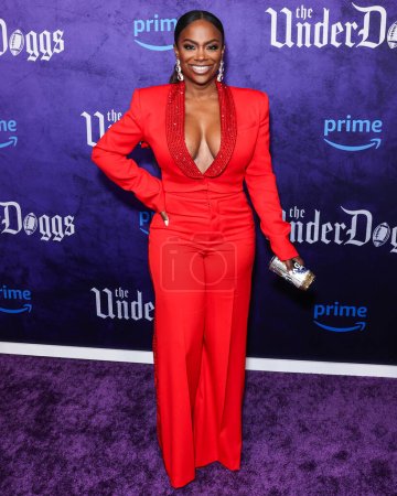 Photo for Kandi Burruss arrives at the World Premiere Of Amazon Prime Video's 'The Underdoggs' held at The Culver Theater on January 23, 2024 in Culver City, Los Angeles, California, United States. - Royalty Free Image