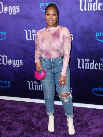 Photo for Miss Diddy arrives at the World Premiere Of Amazon Prime Video's 'The Underdoggs' held at The Culver Theater on January 23, 2024 in Culver City, Los Angeles, California, United States. - Royalty Free Image