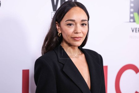 Photo for Ashley Madekwe arrives at the Los Angeles Premiere Of VMI Releasing's 'Junction' held at the Harmony Gold Theater on January 24, 2024 in Hollywood, Los Angeles, California, United States. - Royalty Free Image