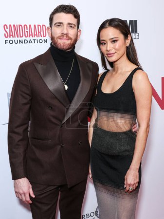 Photo for Bryan Greenberg and wife Jamie Chung arrive at the Los Angeles Premiere Of VMI Releasing's 'Junction' held at the Harmony Gold Theater on January 24, 2024 in Hollywood, Los Angeles, California, United States. - Royalty Free Image