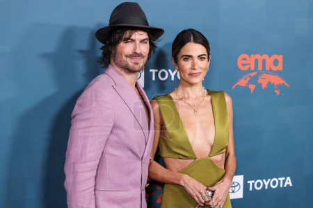 Photo for Ian Somerhalder and wife Nikki Reed arrive at the 33rd Annual Environmental Media Association Awards Gala held at Sunset Las Palmas Studios on January 27, 2024 in Hollywood, Los Angeles, California, United States. - Royalty Free Image