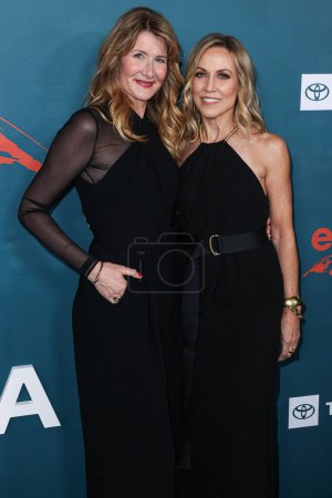 Photo for Laura Dern and Sheryl Crow arrive at the 33rd Annual Environmental Media Association Awards Gala held at Sunset Las Palmas Studios on January 27, 2024 in Hollywood, Los Angeles, California, United States. - Royalty Free Image