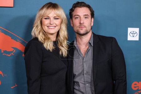 Photo for Malin Akerman and husband Jack Donnelly arrive at the 33rd Annual Environmental Media Association Awards Gala held at Sunset Las Palmas Studios on January 27, 2024 in Hollywood, Los Angeles, California, United States. - Royalty Free Image