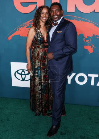 Photo for Sondra Spriggs and husband Mykelti Williamson arrive at the 33rd Annual Environmental Media Association Awards Gala held at Sunset Las Palmas Studios on January 27, 2024 in Hollywood, Los Angeles, California, United States. - Royalty Free Image