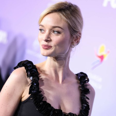 Photo for Bella Heathcote arrives at the 21st Annual G'Day USA (American Australian Association) Arts Gala 2024 held at the Skirball Cultural Center on February 1, 2024 in Los Angeles, California, United States. - Royalty Free Image