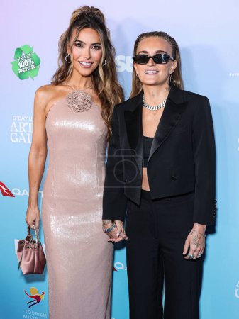 Photo for Chrishell Stause and wife G Flip arrive at the 21st Annual G'Day USA (American Australian Association) Arts Gala 2024 held at the Skirball Cultural Center on February 1, 2024 in Los Angeles, California, United States. (Photo by Xavier Collin/Image Pr - Royalty Free Image
