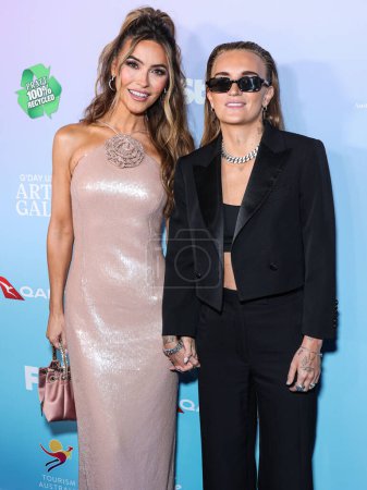 Photo for Chrishell Stause and wife G Flip arrive at the 21st Annual G'Day USA (American Australian Association) Arts Gala 2024 held at the Skirball Cultural Center on February 1, 2024 in Los Angeles, California, United States. - Royalty Free Image