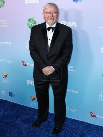 Photo for Kevin Rudd arrives at the 21st Annual G'Day USA (American Australian Association) Arts Gala 2024 held at the Skirball Cultural Center on February 1, 2024 in Los Angeles, California, United States. - Royalty Free Image