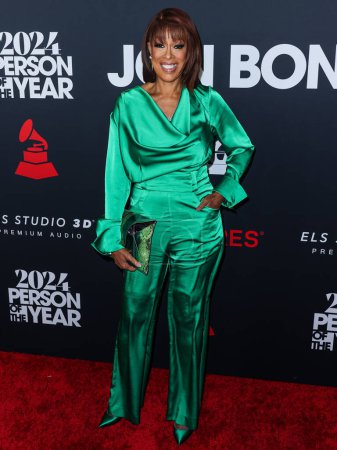Téléchargez les photos : Gayle King arrive au MusiCares Person of the Year 2024 en l'honneur de Jon Bon Jovi au Los Angeles Convention Center le 2 février 2024 à Los Angeles, Californie, États-Unis. - en image libre de droit