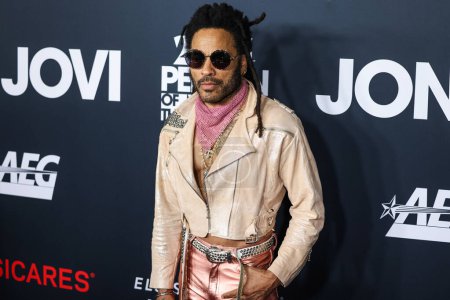 Photo for Lenny Kravitz arrives at the 2024 MusiCares Person of the Year Honoring Jon Bon Jovi held at the Los Angeles Convention Center on February 2, 2024 in Los Angeles, California, United States. - Royalty Free Image
