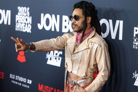 Photo for Lenny Kravitz arrives at the 2024 MusiCares Person of the Year Honoring Jon Bon Jovi held at the Los Angeles Convention Center on February 2, 2024 in Los Angeles, California, United States. - Royalty Free Image