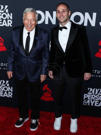 Photo for Robert Kraft and Michael Rubin arrive at the 2024 MusiCares Person of the Year Honoring Jon Bon Jovi held at the Los Angeles Convention Center on February 2, 2024 in Los Angeles, California, United States. - Royalty Free Image
