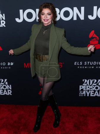 Téléchargez les photos : Shania Twain arrive au MusiCares Person of the Year 2024 en l'honneur de Jon Bon Jovi au Los Angeles Convention Center le 2 février 2024 à Los Angeles, Californie, États-Unis. - en image libre de droit
